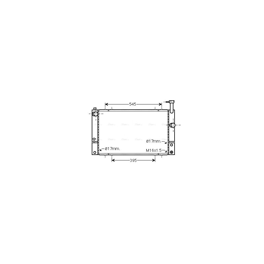 Radiator - Engine Cooling - AVA TO2494