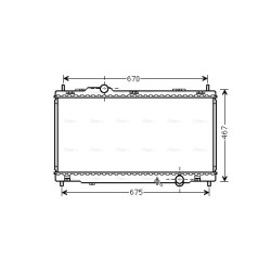 Radiator - Engine Cooling - AVA TO2495