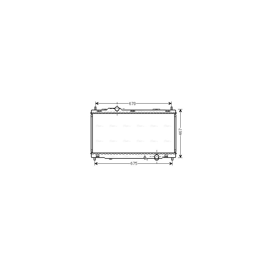 Radiator - Engine Cooling - AVA TO2495