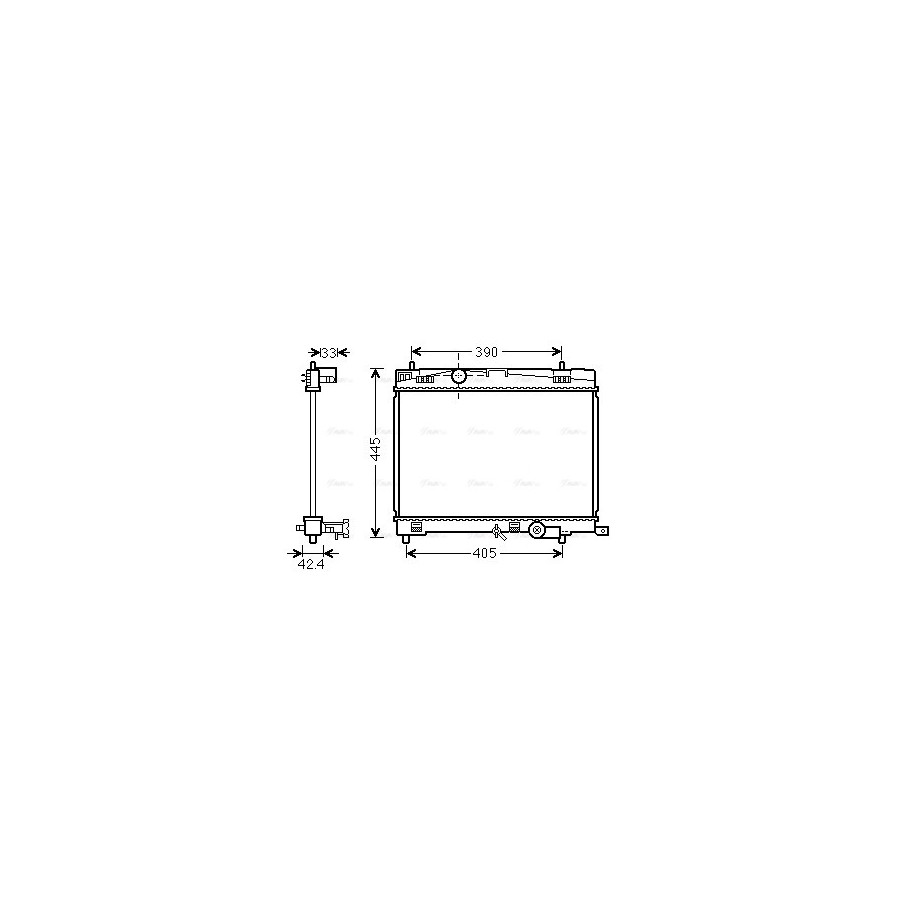 Radiator - Engine Cooling - AVA TO2498