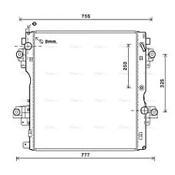 Radiator - Engine Cooling - AVA TO2604