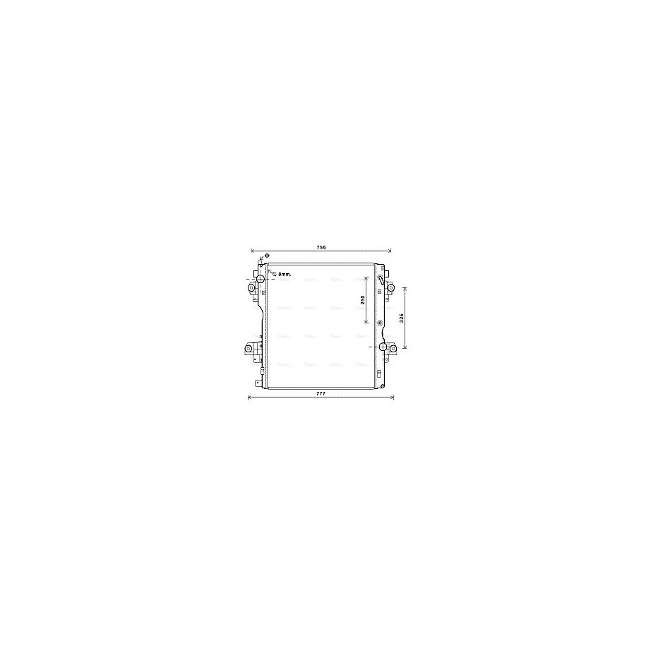Radiator - Engine Cooling - AVA TO2604