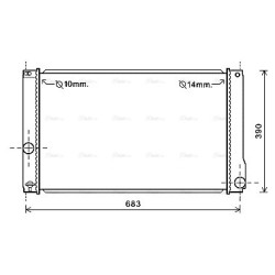 Radiator - Engine Cooling - AVA TO2608