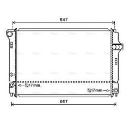 Radiator - Engine Cooling - AVA TO2700