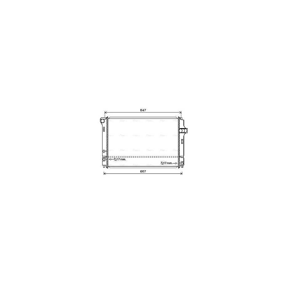 Radiator - Engine Cooling - AVA TO2700