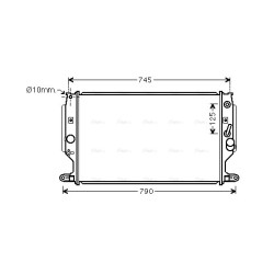 Radiator - Engine Cooling - AVA TO2704