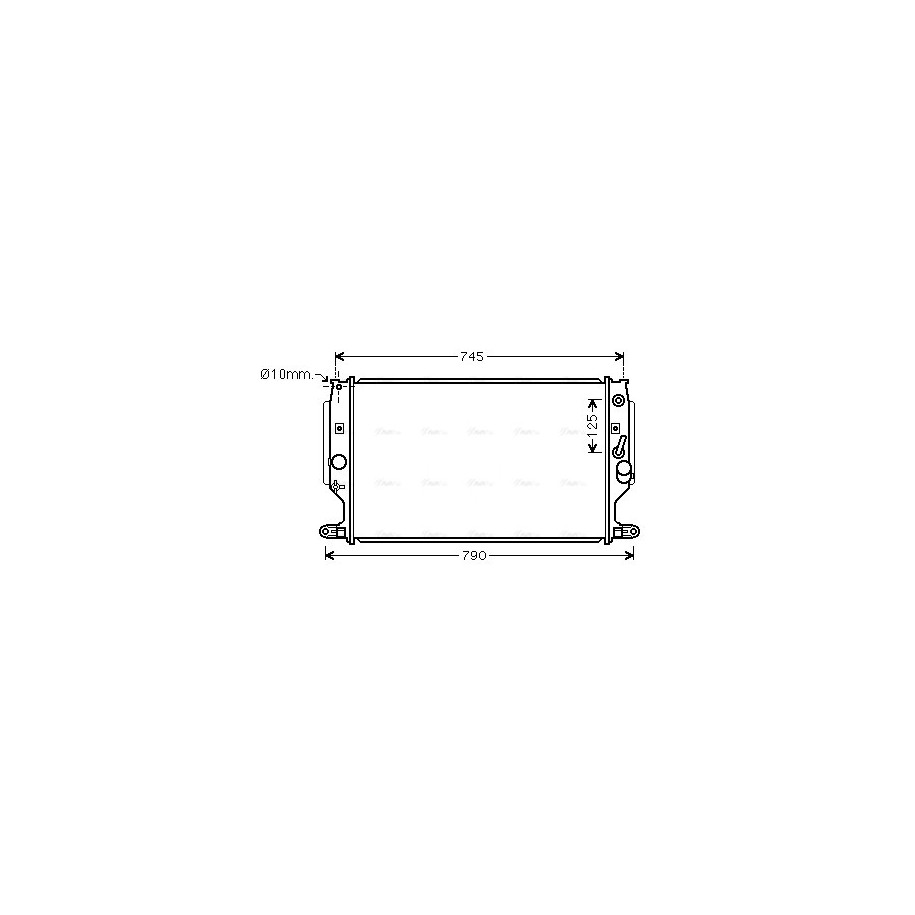 Radiator - Engine Cooling - AVA TO2704