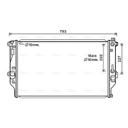 Radiator - Engine Cooling - AVA TO2715
