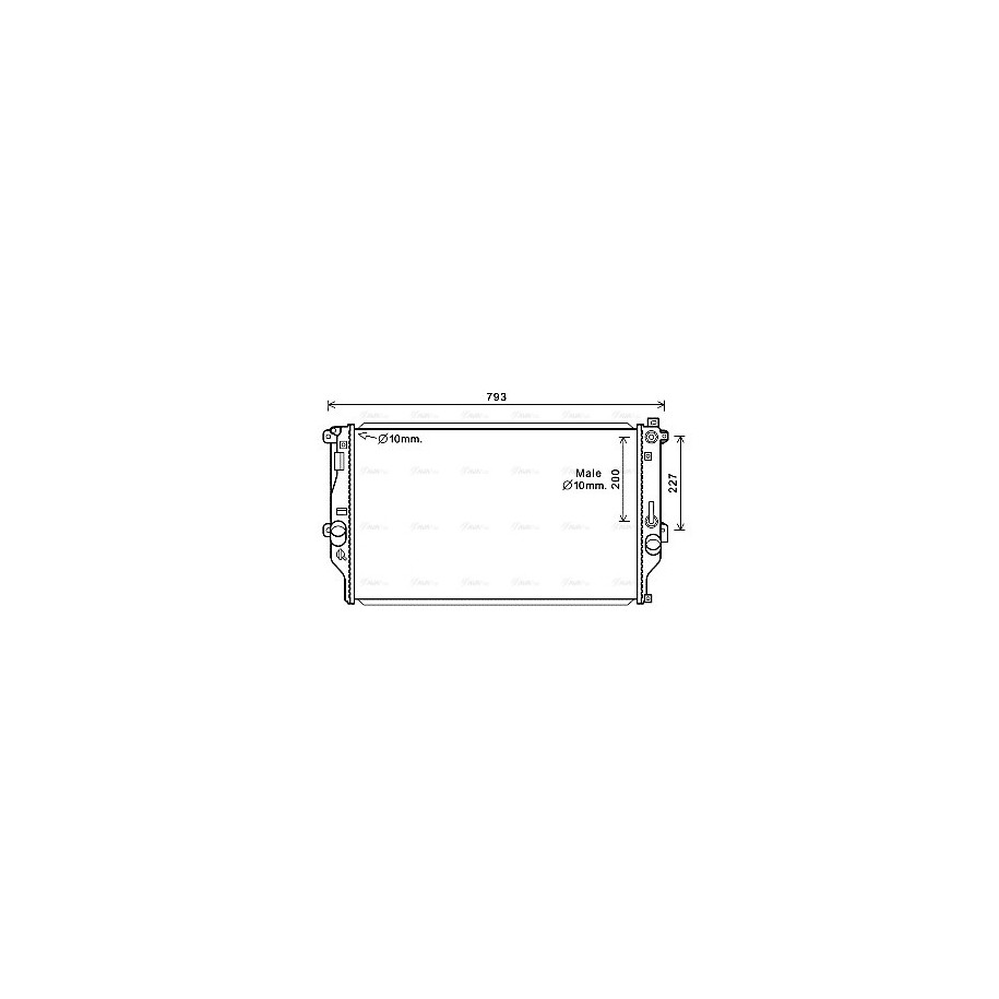 Radiator - Engine Cooling - AVA TO2715