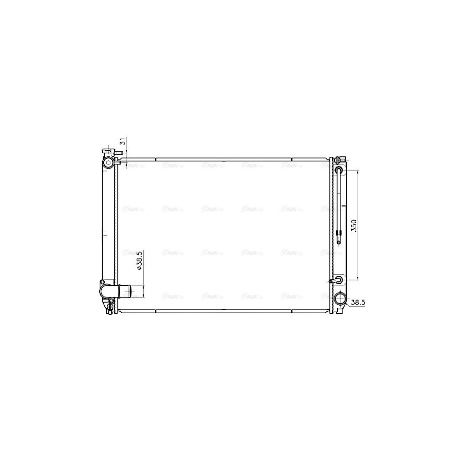 Radiator - Engine Cooling - AVA TO2791
