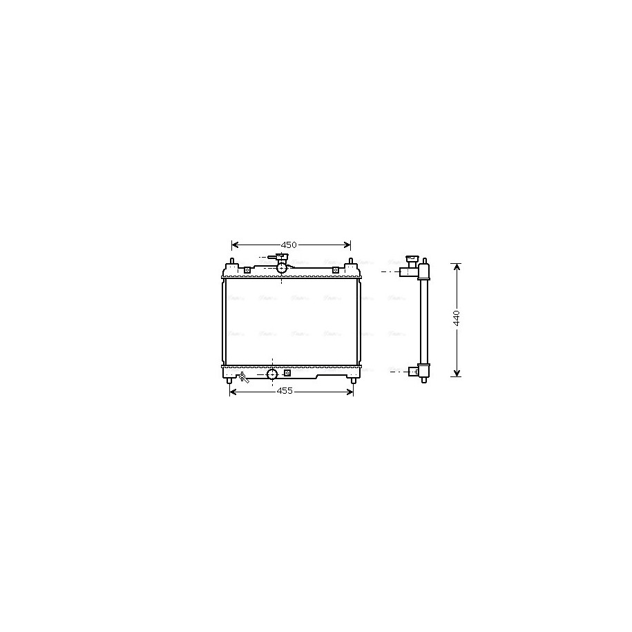 Radiator - Engine Cooling - AVA TOA2251