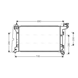 Radiator - Engine Cooling - AVA TOA2290