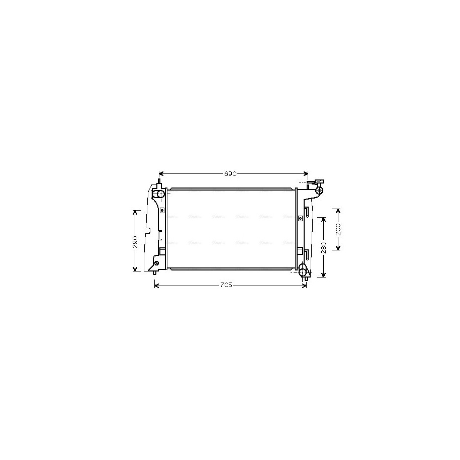 Radiator - Engine Cooling - AVA TOA2290