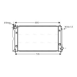 Radiator - Engine Cooling - AVA TOA2386