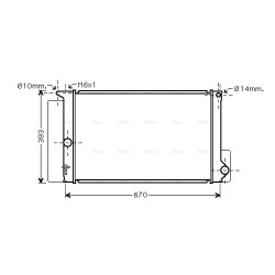 Radiator - Engine Cooling - AVA TOA2397