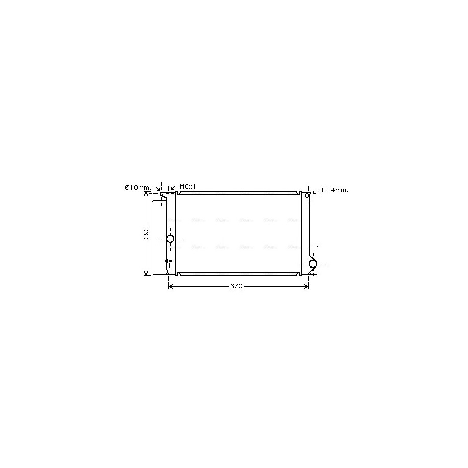 Radiator - Engine Cooling - AVA TOA2397