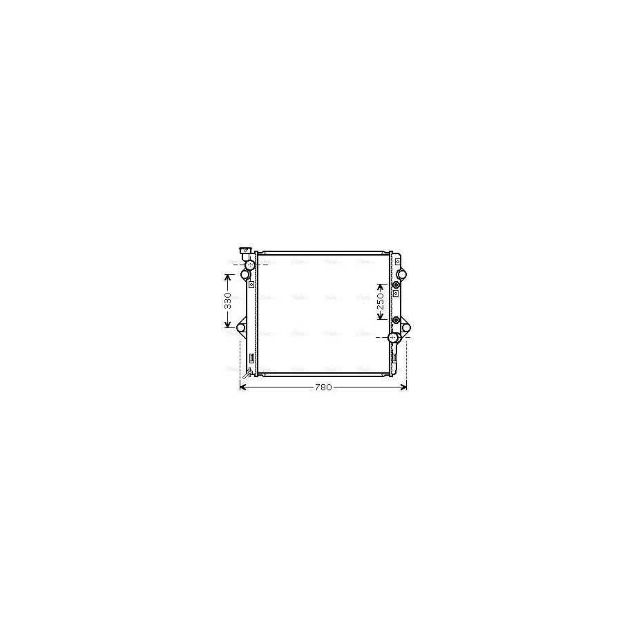 Radiator - Engine Cooling - AVA TOA2478