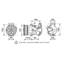 AC Compressor - AVA TOAK683