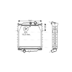 Radiator - Engine Cooling - AVA VL2045