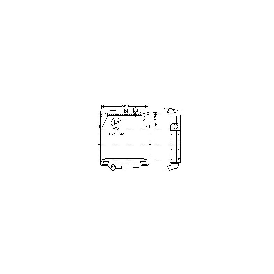 Radiator - Engine Cooling - AVA VL2045