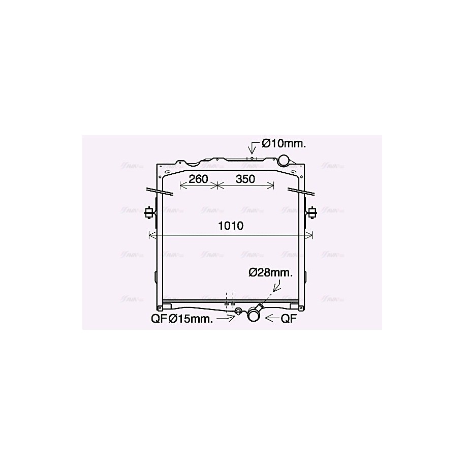 Radiator - Engine Cooling - AVA VL2084