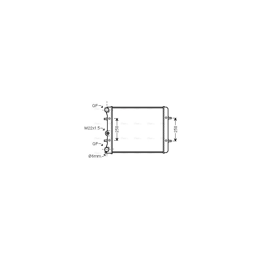 Radiator - Engine Cooling - AVA VN2152
