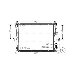 Radiator - Engine Cooling - AVA VN2198