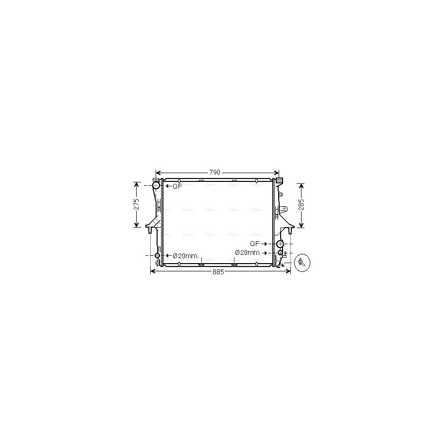 Radiator - Engine Cooling - AVA VN2198
