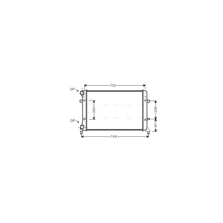 Radiator - Engine Cooling - AVA VN2204
