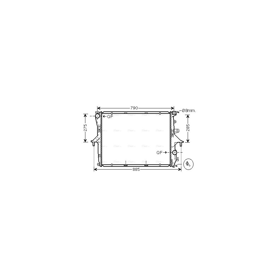 Radiator - Engine Cooling - AVA VN2214