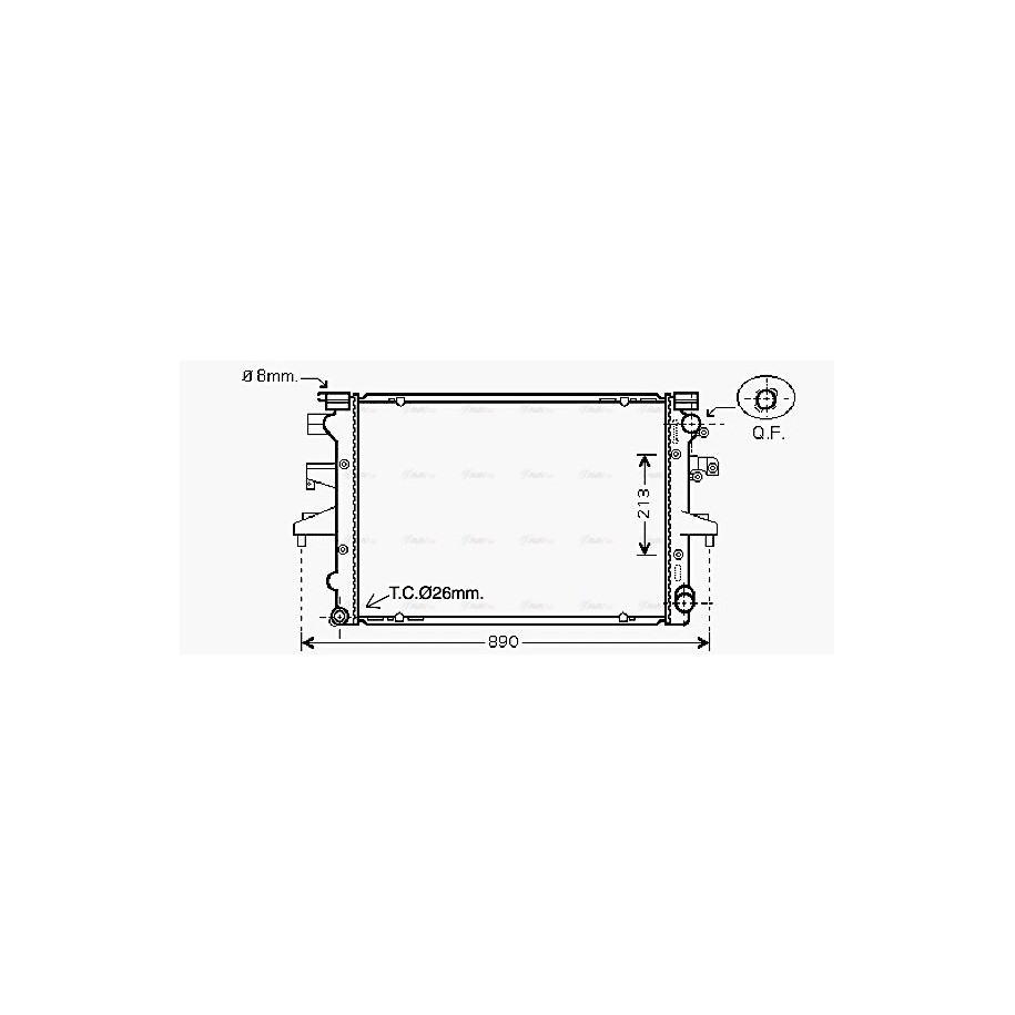 Radiator - Engine Cooling - AVA VN2232