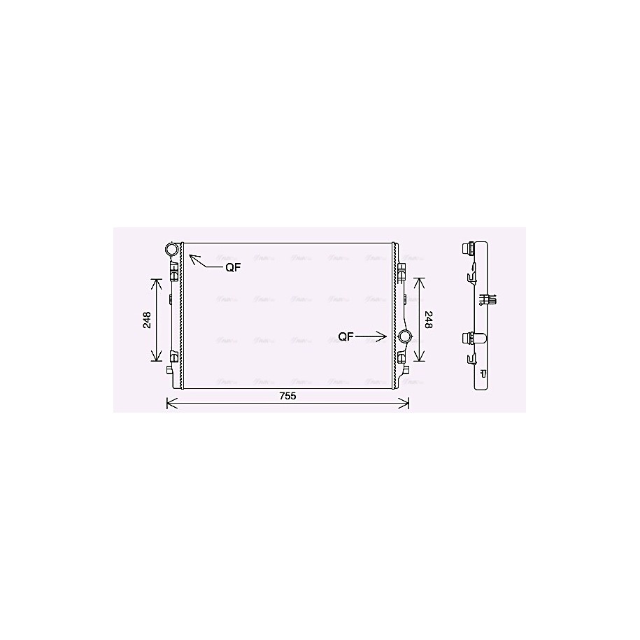 Radiator - Engine Cooling - AVA VN2398