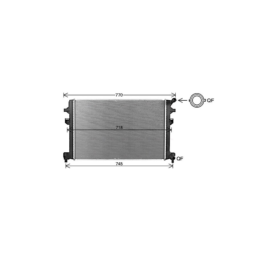Radiator - Engine Cooling - AVA VN2426