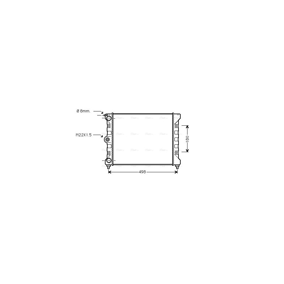 Radiator - Engine Cooling - AVA VNA2039