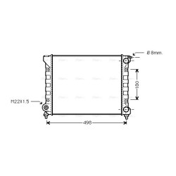Radiator - Engine Cooling - AVA VNA2040