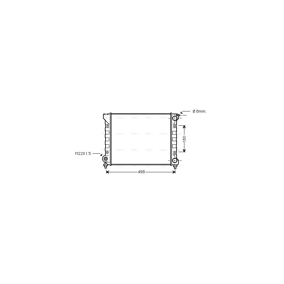 Radiator - Engine Cooling - AVA VNA2040