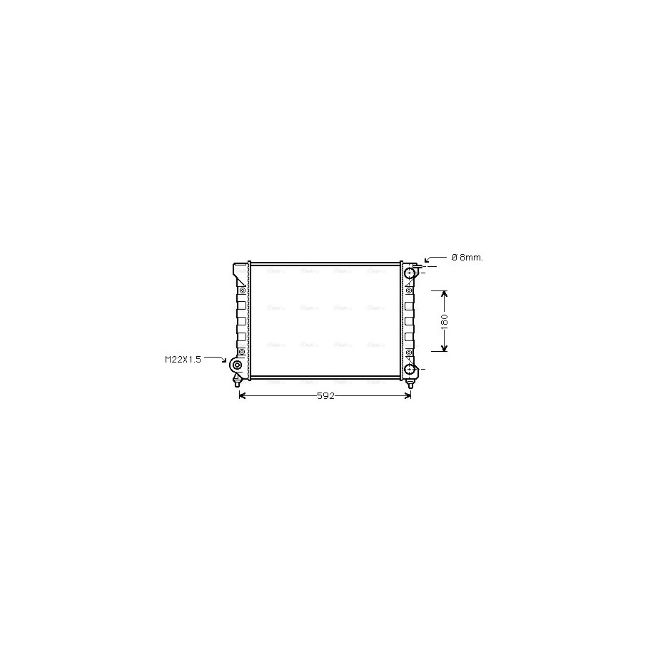 Radiator - Engine Cooling - AVA VNA2045