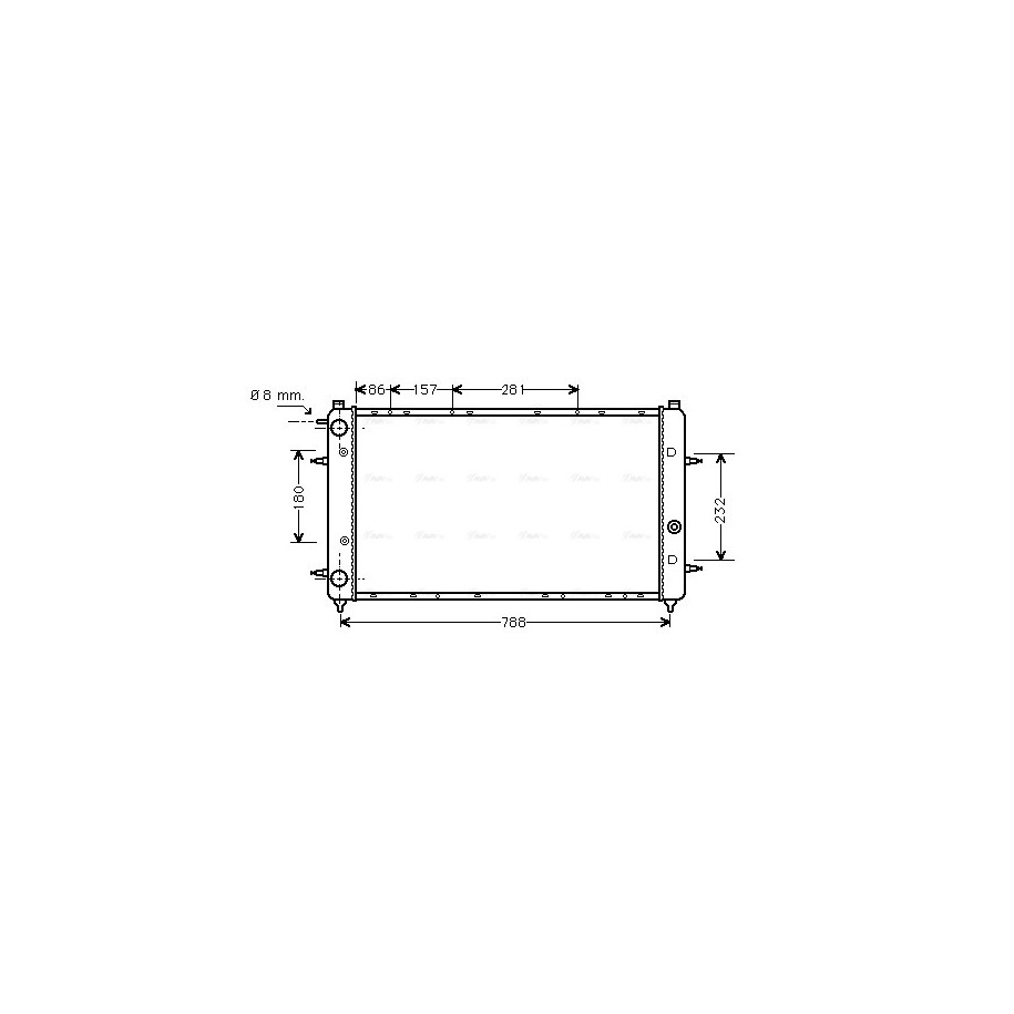 Radiator - Engine Cooling - AVA VNA2114