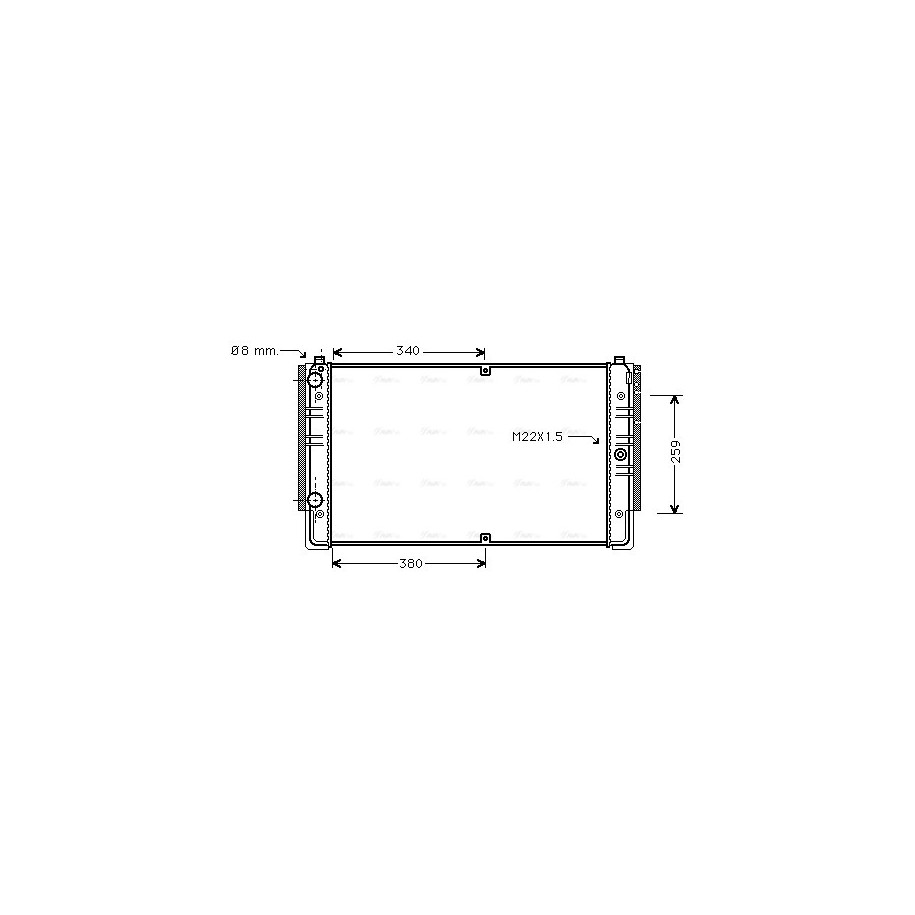 Radiator - Engine Cooling - AVA VNA2149