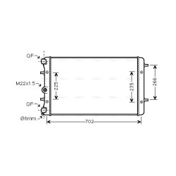Radiator - Engine Cooling - AVA VNA2174