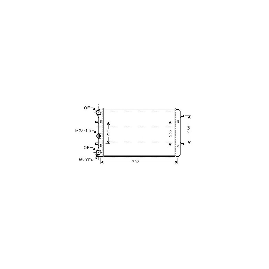 Radiator - Engine Cooling - AVA VNA2174