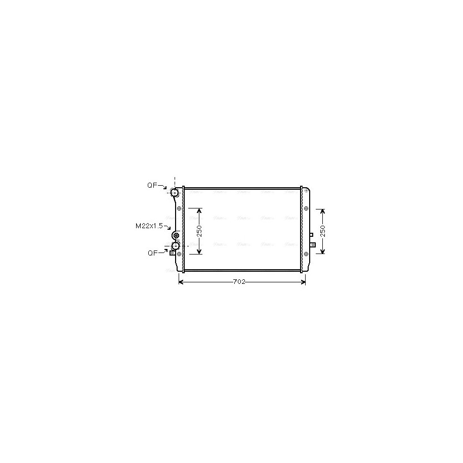 Radiator - Engine Cooling - AVA VNA2193