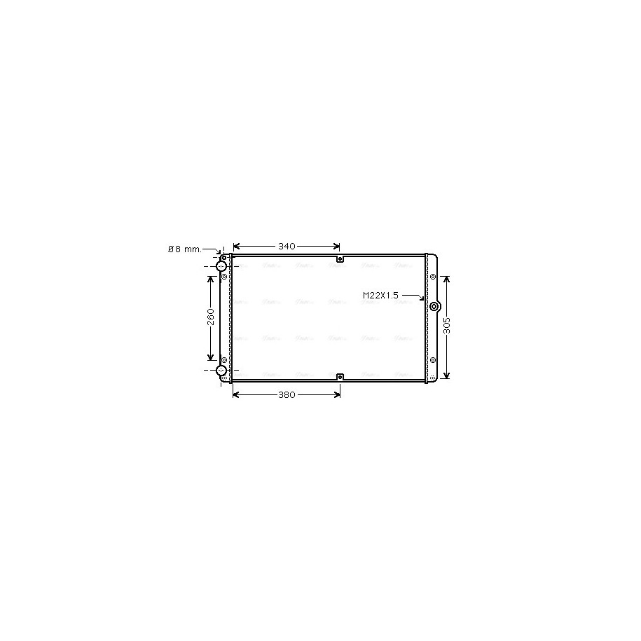 Radiator - Engine Cooling - AVA VNA2245