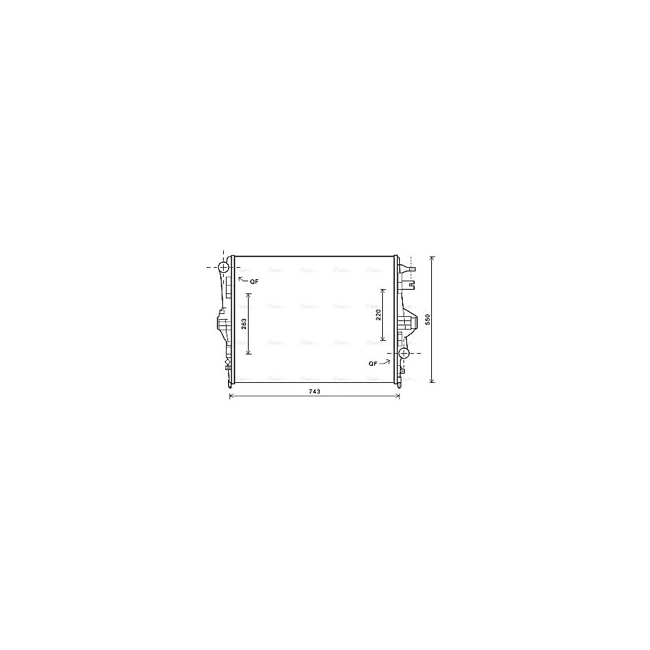 Radiator - Engine Cooling - AVA VNA2316