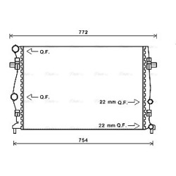 Radiator - Engine Cooling - AVA VNA2343