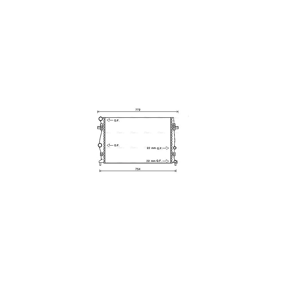 Radiator - Engine Cooling - AVA VNA2343