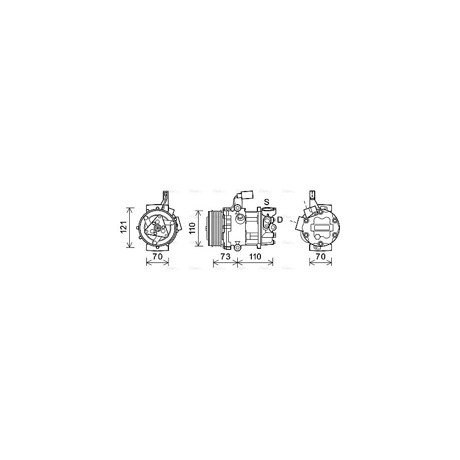AC Compressor - AVA VNAK375