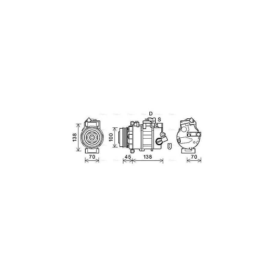 AC Compressor - AVA VNAK384