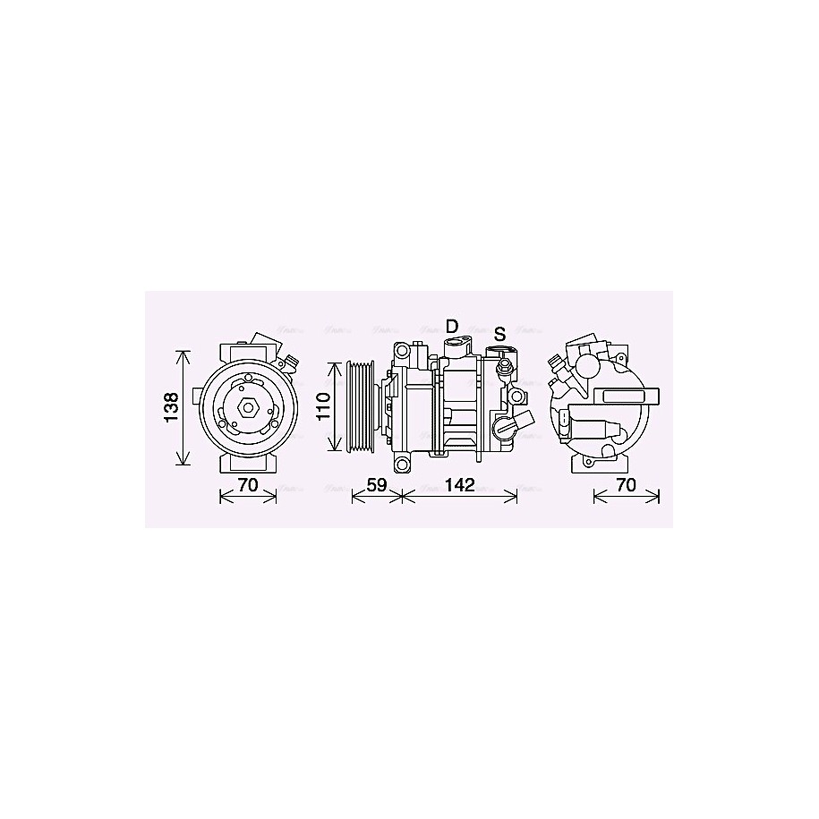 AC Compressor - AVA VNAK401