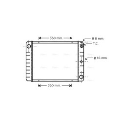 Radiator - Engine Cooling - AVA VO2027
